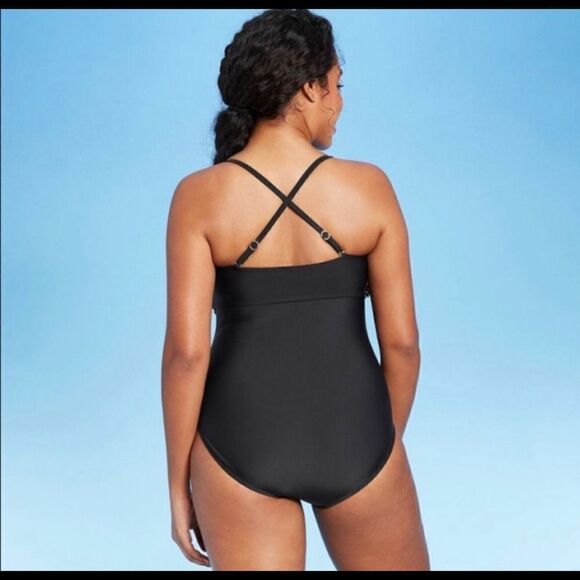 KONA Sol | black ruffle swimsuit - Picture 3 of 11